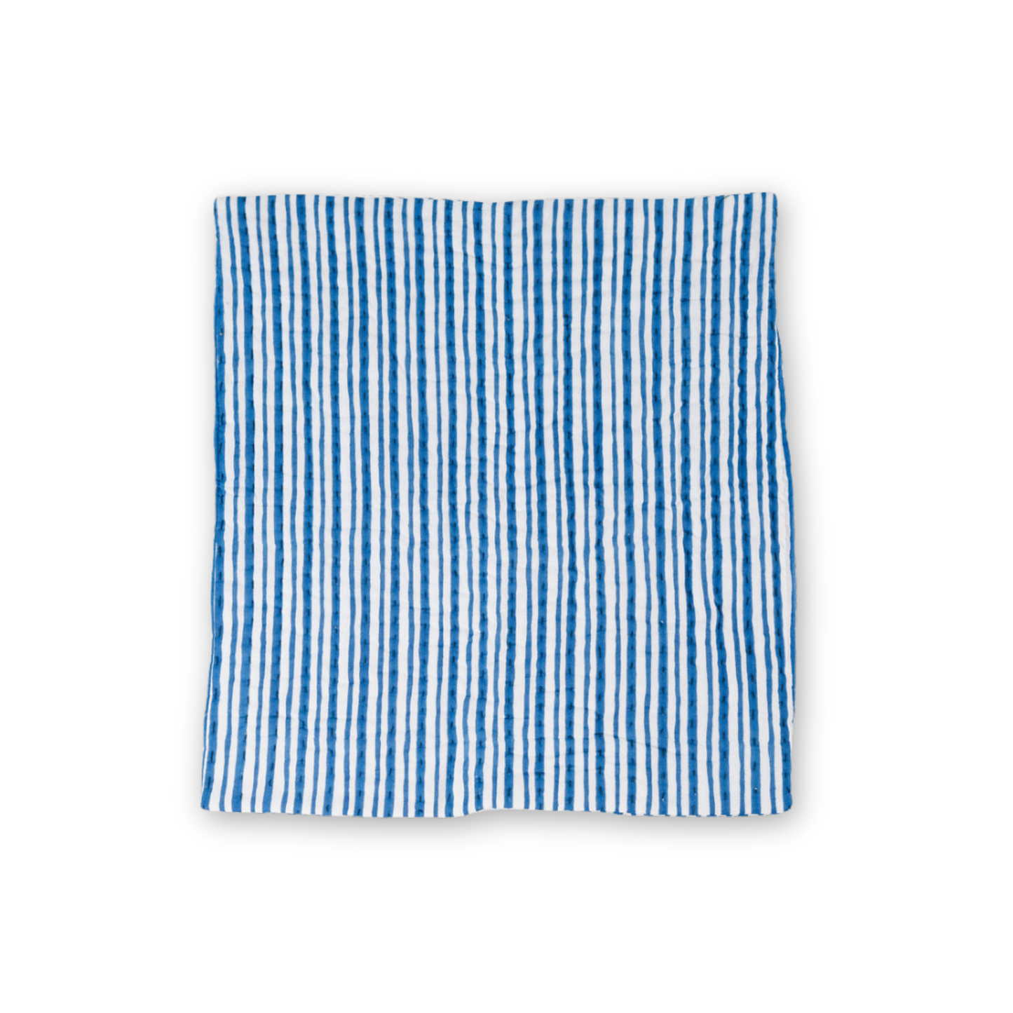 Euro Gudri Sham in Logo Stripes, Directoire Blue