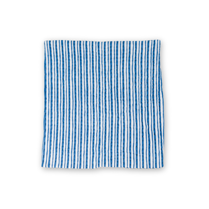 Euro Gudri Sham in Logo Stripes, Directoire Blue