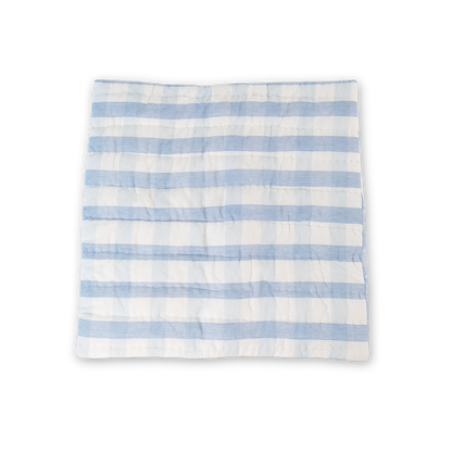 Euro Razai Sham in Weave Print, Directoire Blue