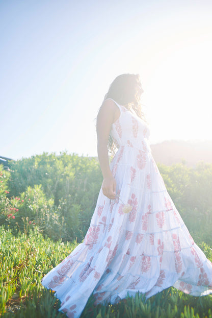 Final Sale: Cecil Dress in Poppy Stamp & Thin Stripes