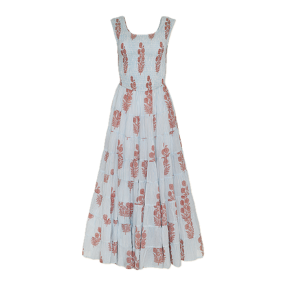 Final Sale: Cecil Dress in Poppy Stamp & Thin Stripes
