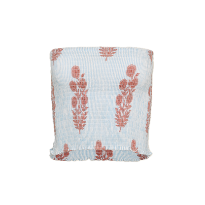 Final Sale: Jenny Top in Poppy Stamp & Thin Stripes