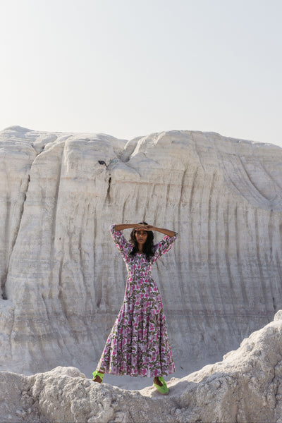 ワンピース Flower Printed Sleeves Dress 300x300-f2-albu-g22-M01-7C-C3-