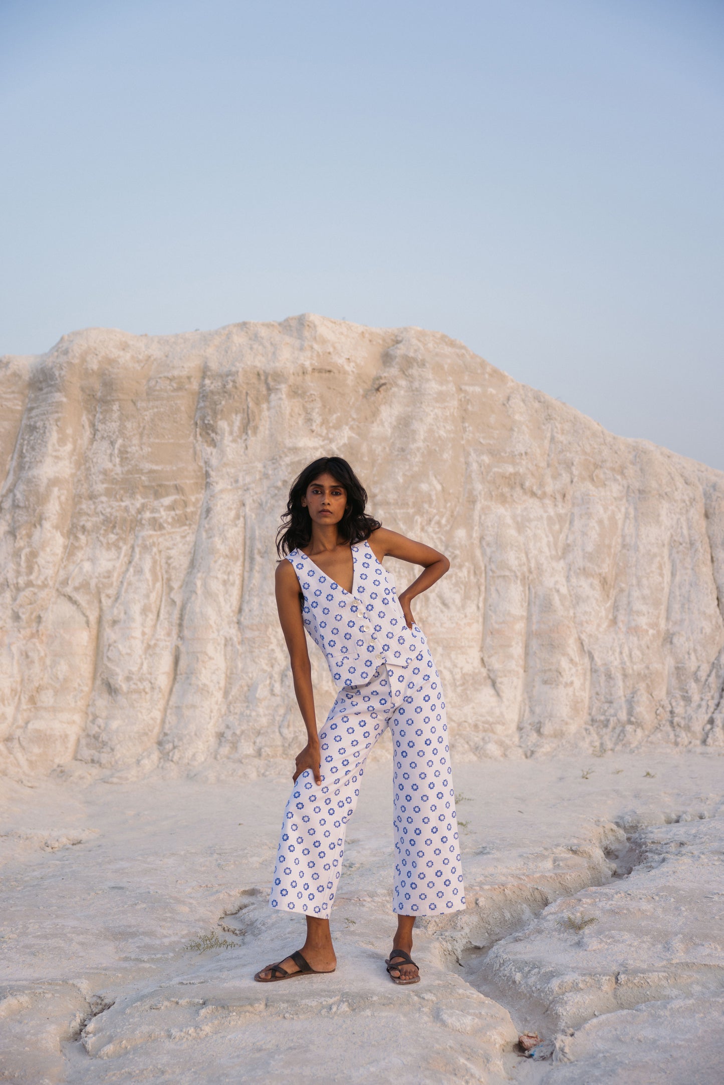 Final Sale: Disco Pants in Daffodil Print