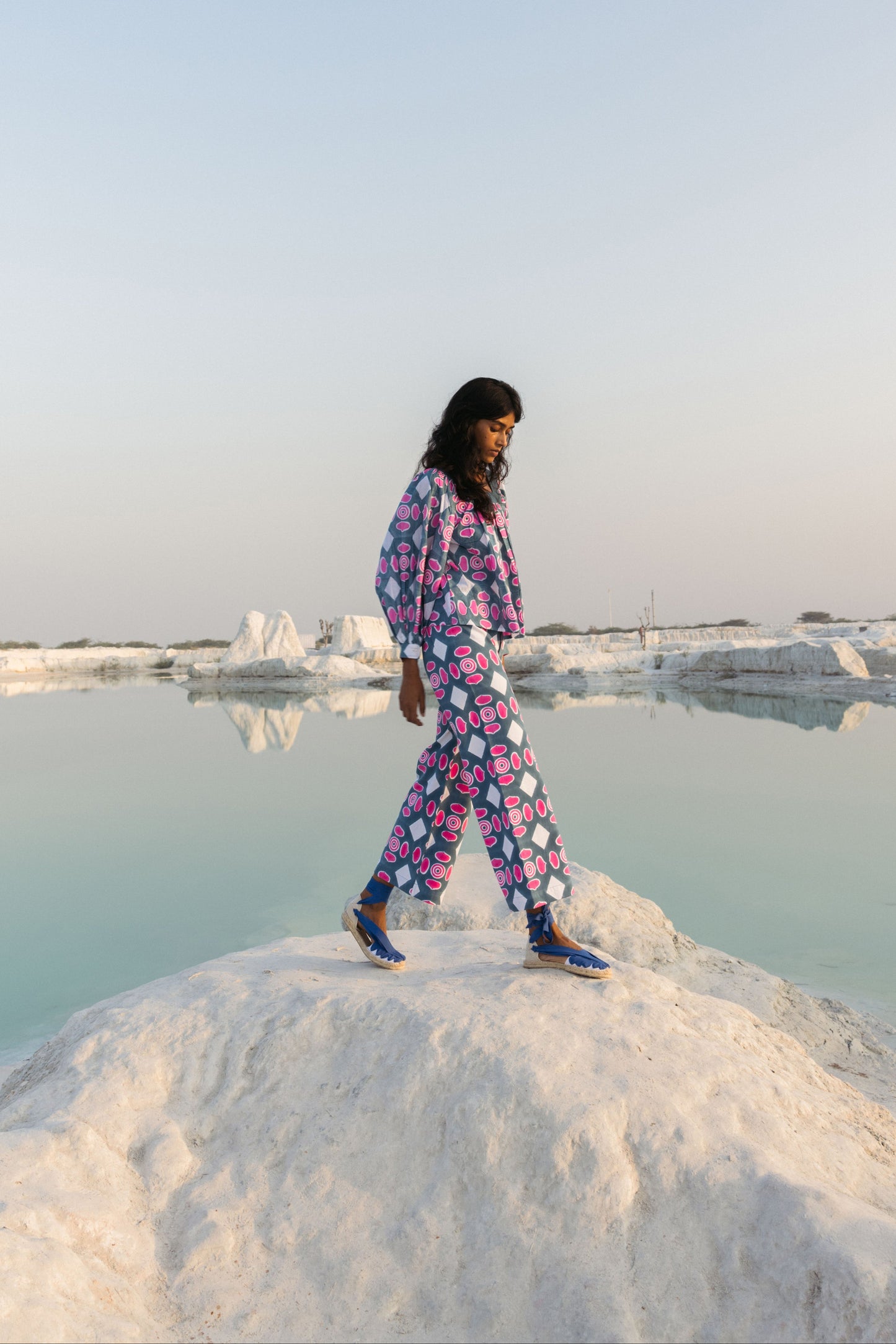 Disco Pants in Button Print