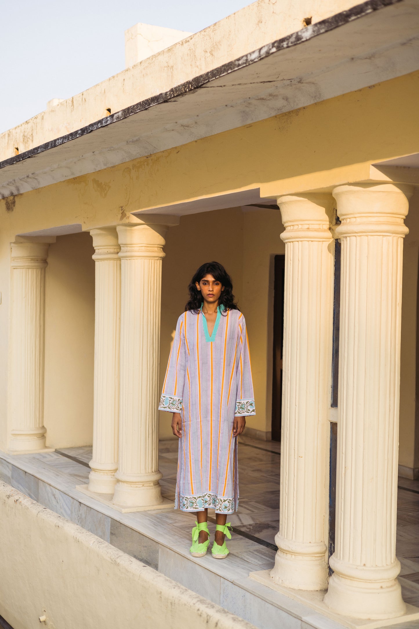 Douce Dress in Seaside Stripes