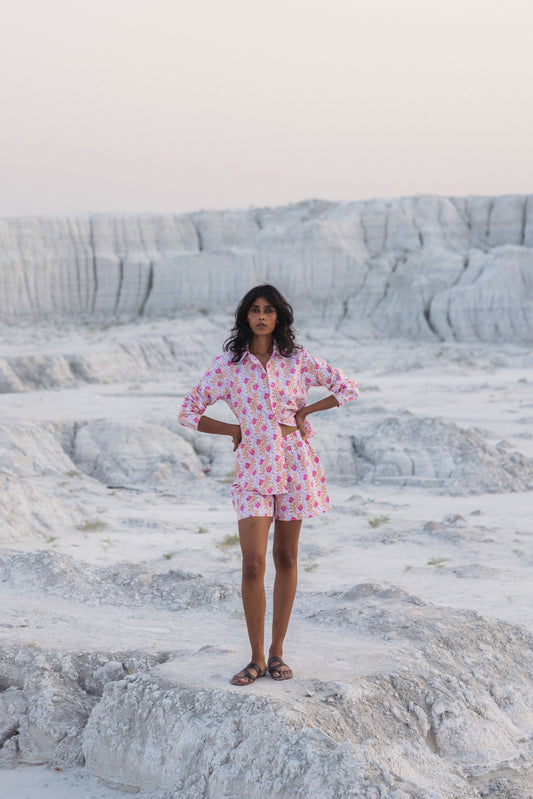 Drawstring Short in Essa Print