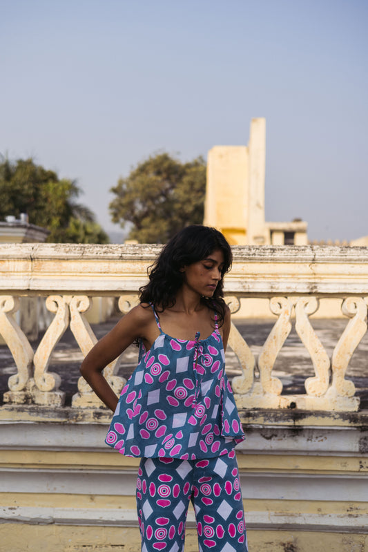 Goa Tank in Button Print