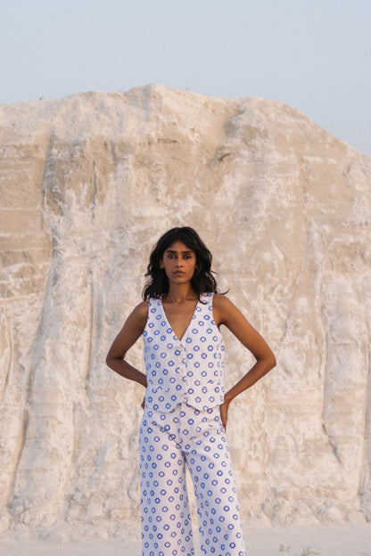 Suit Vest in Daffodil Print