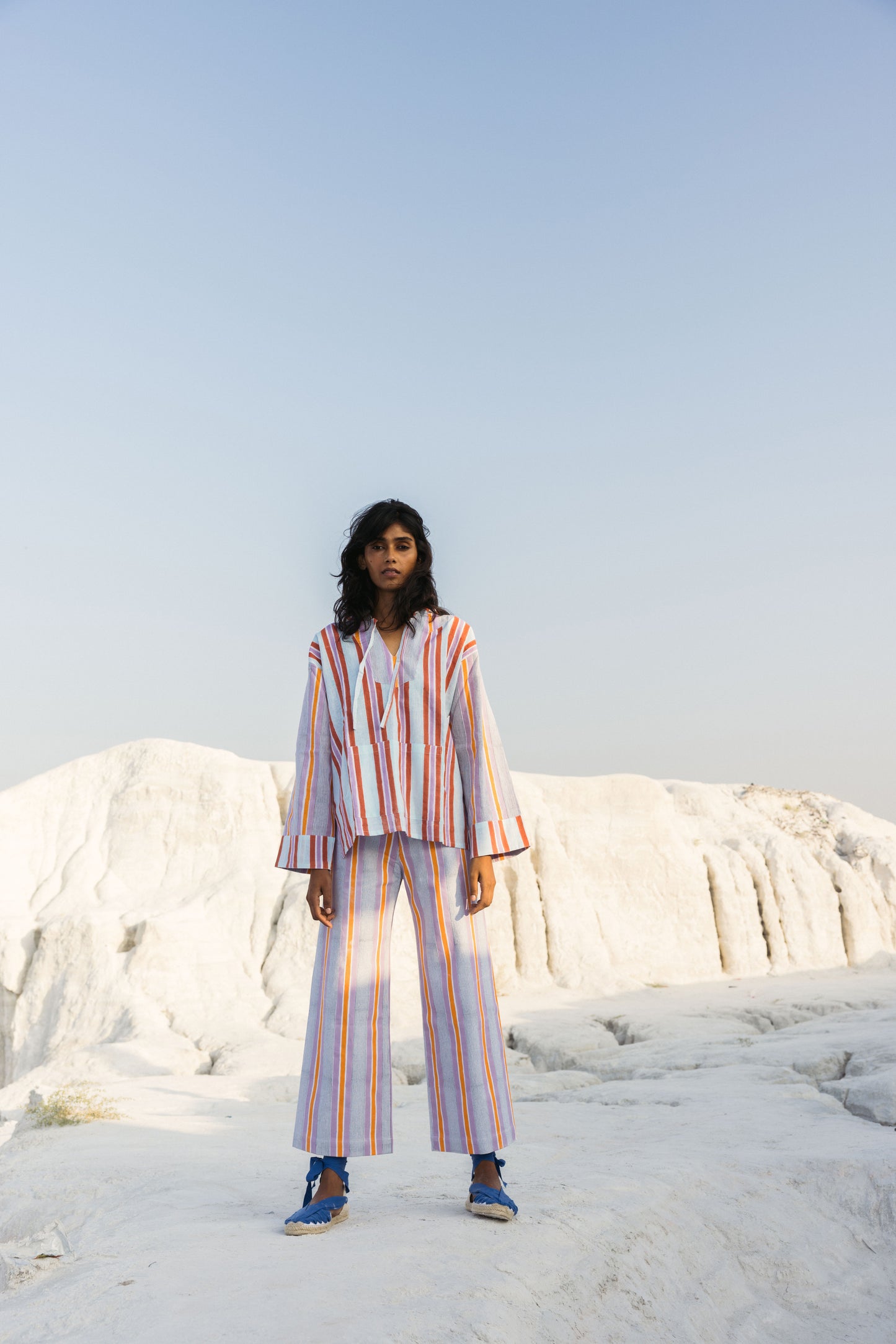 Disco Pants in Seaside Stripes