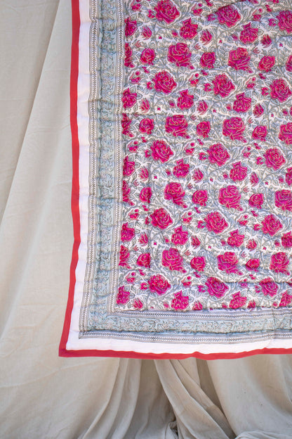 Baby Blanket in Rose Print