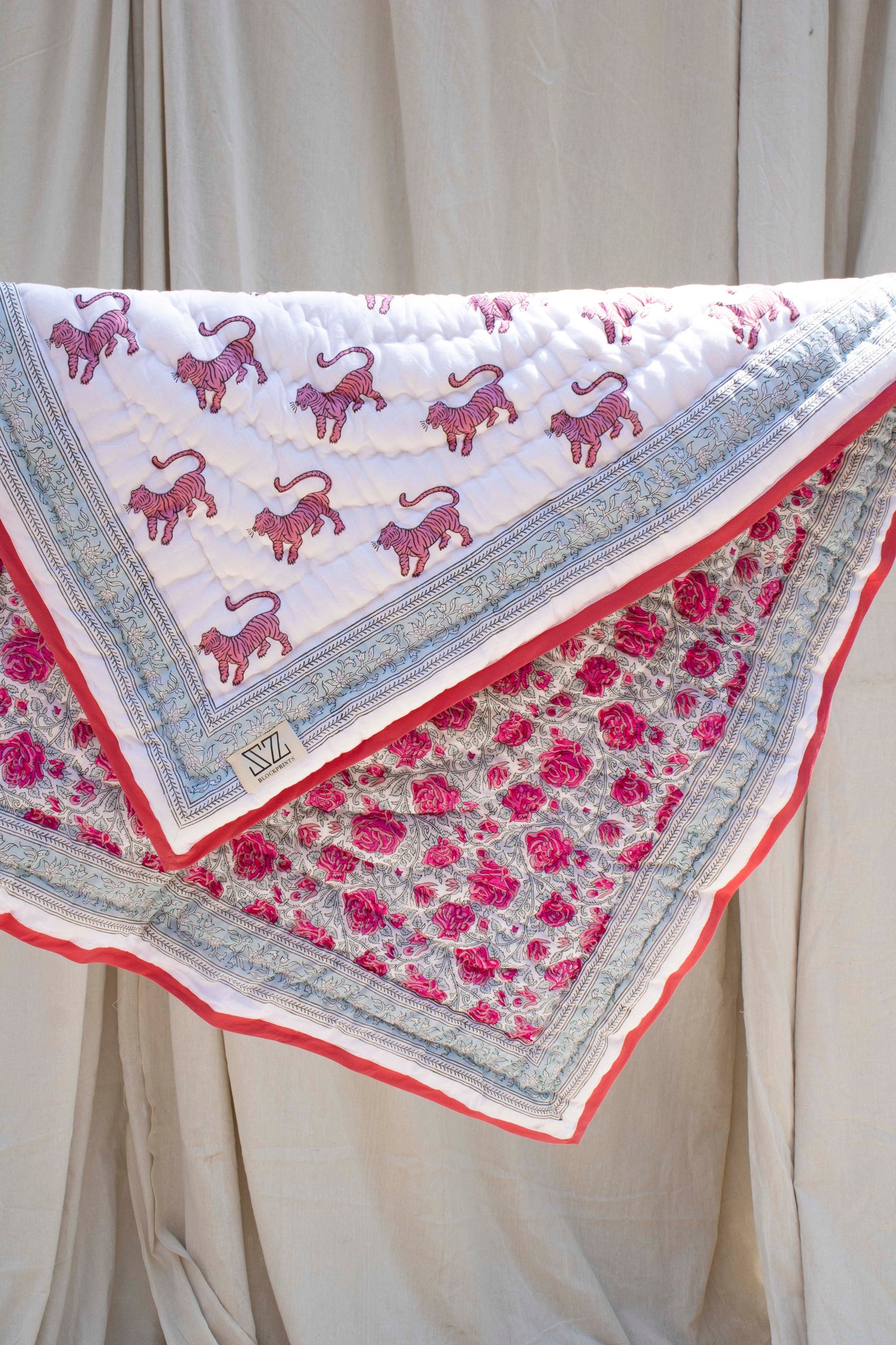 Baby Blanket in Rose Print