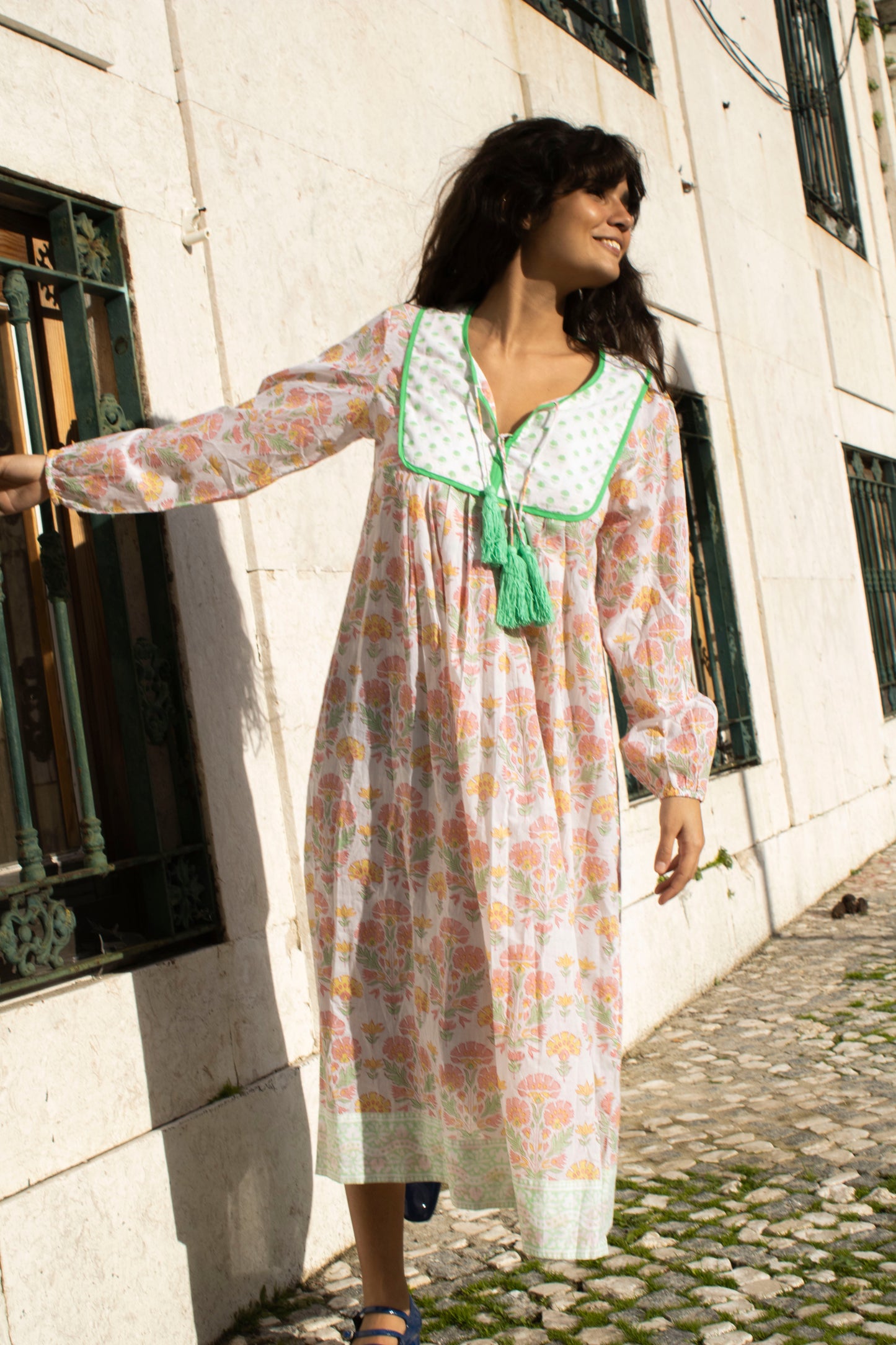 Kitty Dress in Big Geranium Print