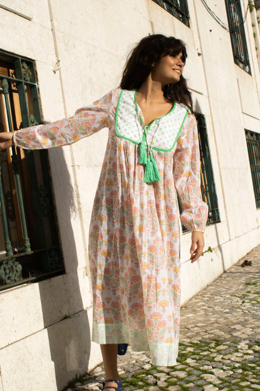 Kitty Dress in Big Geranium Print