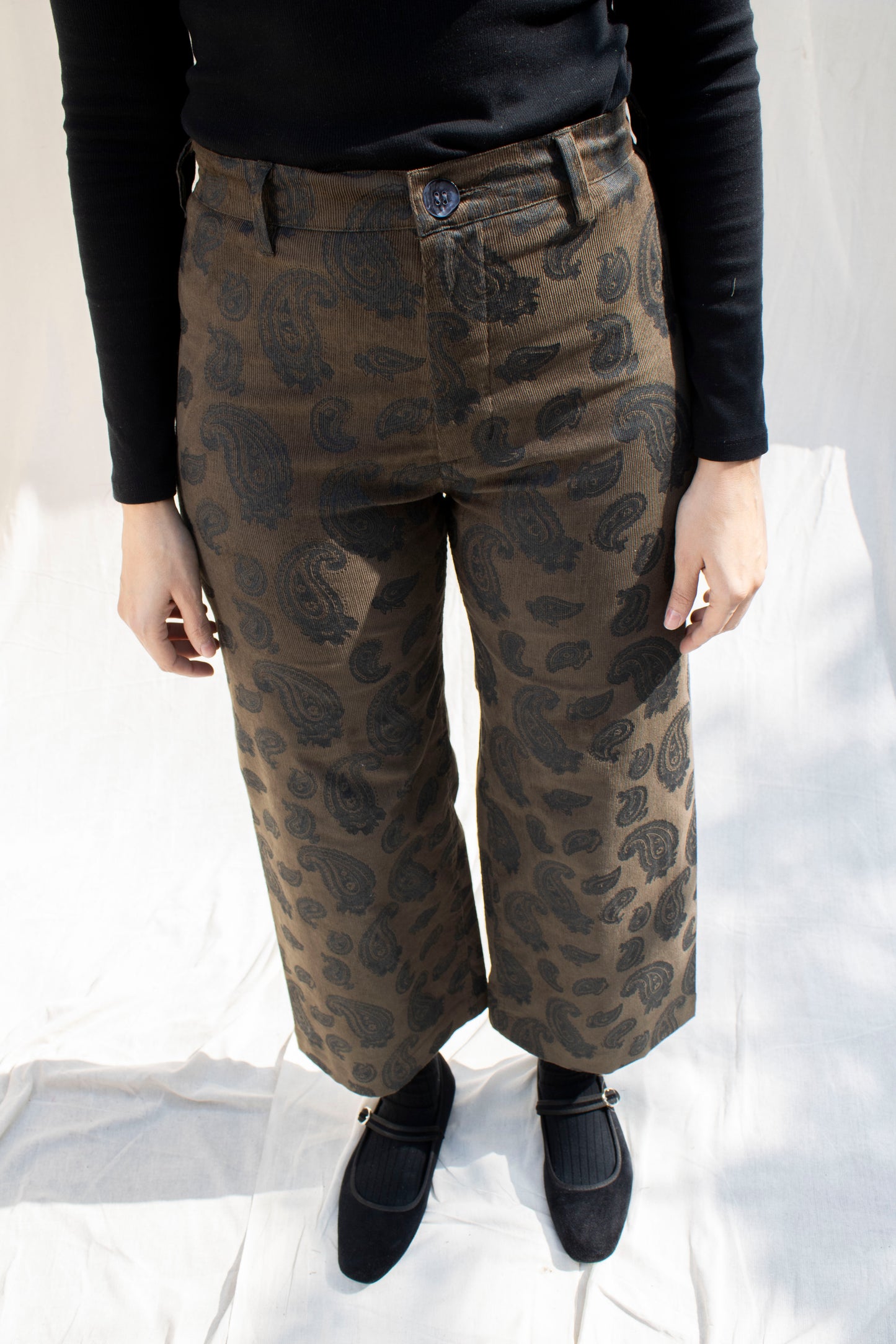 Corduroy Disco Pants in Paisley