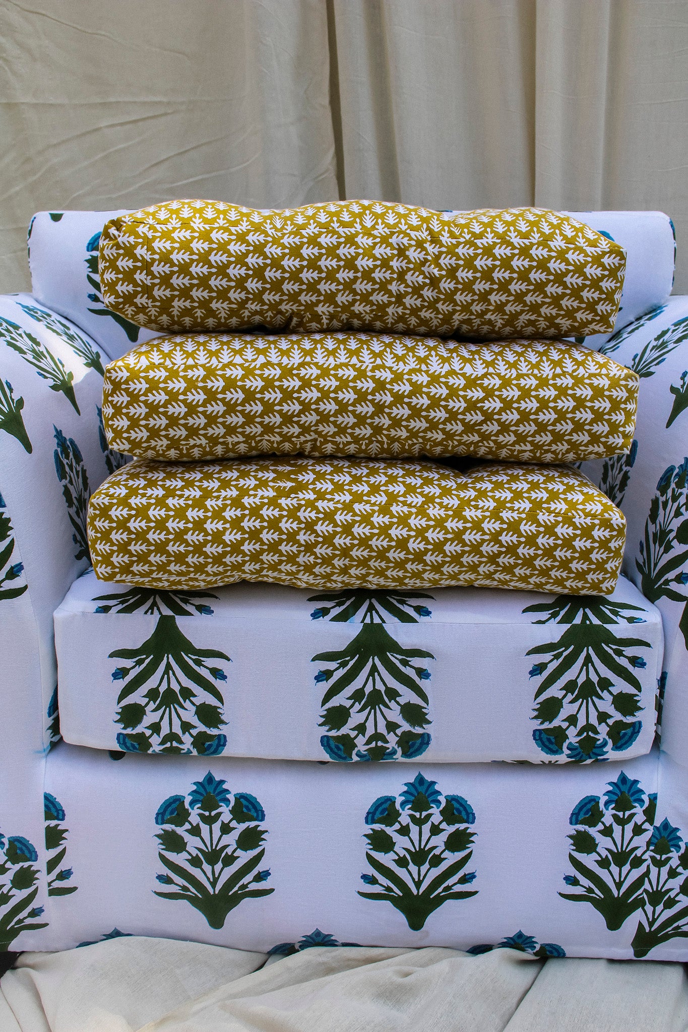 Reverse Patti Print Upholstery Fabric Swatch