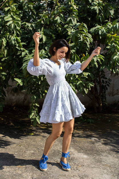 Violette Dress in in Essa Outline Print