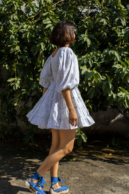Violette Dress in in Essa Outline Print