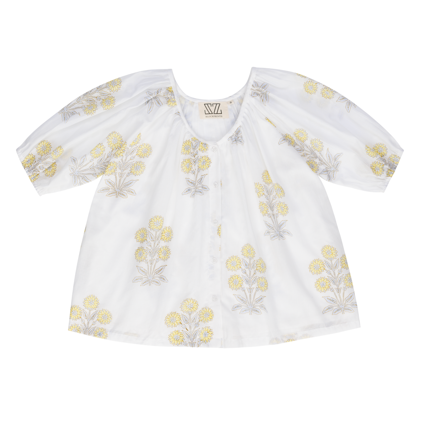 Leila Top in Marigold Print