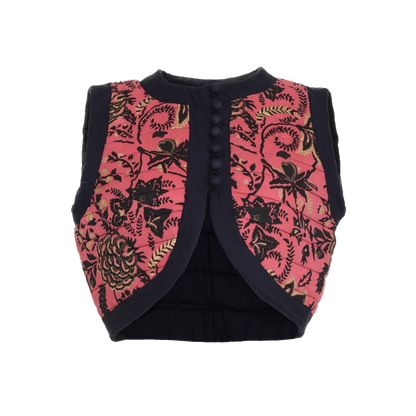 Final Sale: Bolero Vest in Big Phool Print