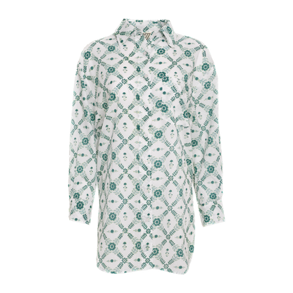 Final Sale: Oversized Button Down in Chakri Print