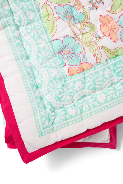 Baby Blanket in Flower Power Print