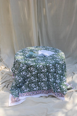 Tablecloth in Oasis Green