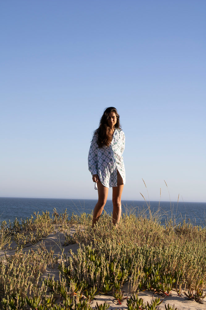 Final Sale: Oversized Button Down in Chakri Print