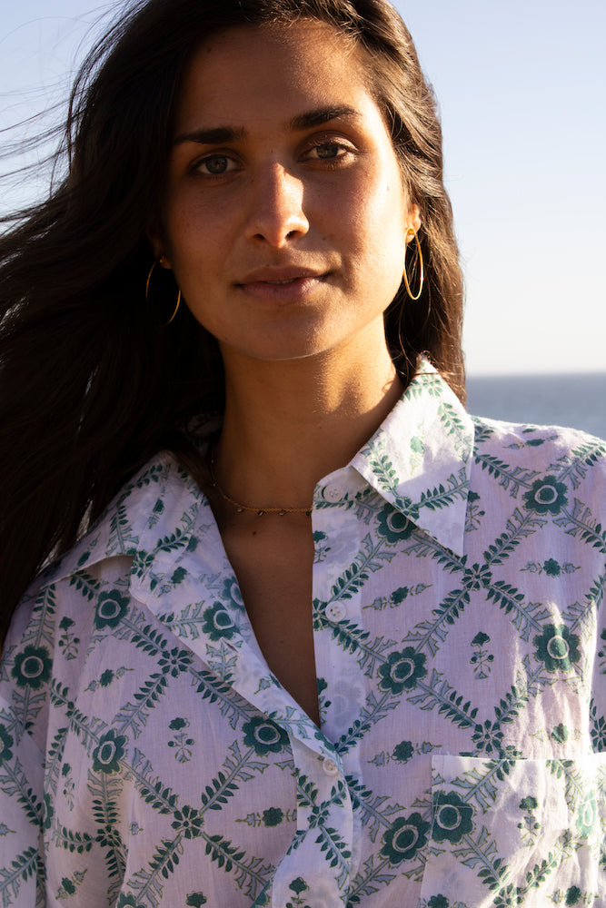 Final Sale: Oversized Button Down in Chakri Print