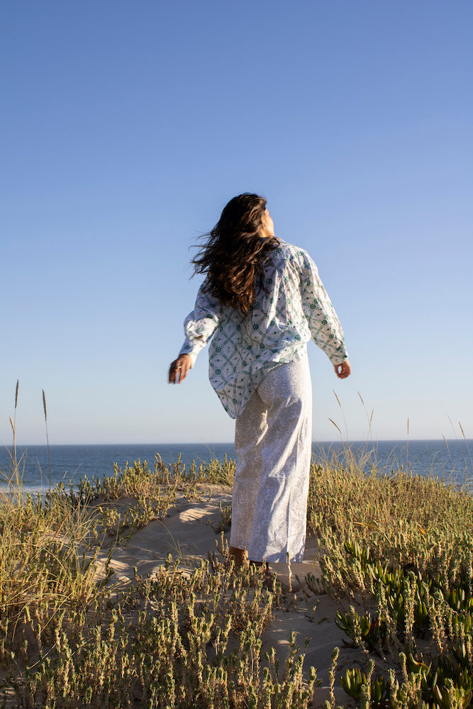 Final Sale: Oversized Button Down in Chakri Print
