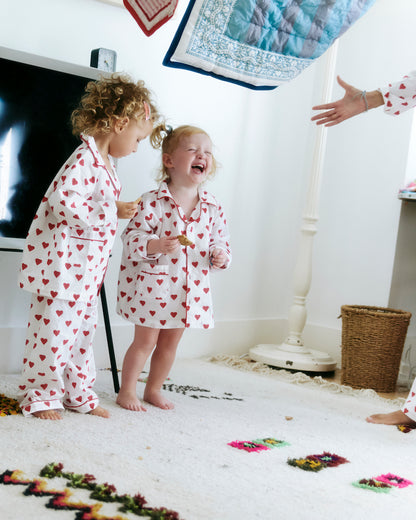 Kids Pajama Set in Ruby Red