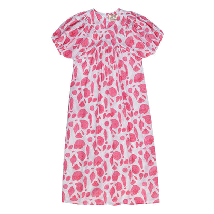 Sai Dress in Sea Shell on Thin Stripe