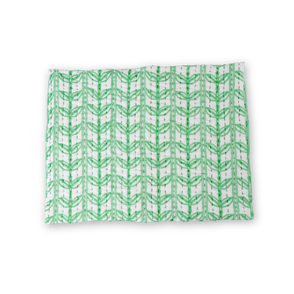 Standard Gudri Sham in Grecian Floral, Greenbriar
