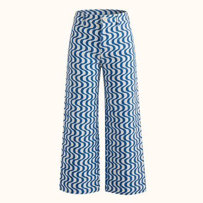 Disco Pants in Wavy Print