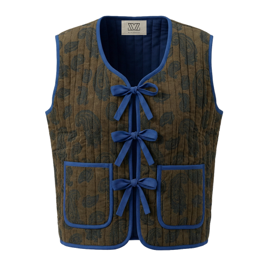 Corduroy Sloane Vest in Paisley - One of a Kind