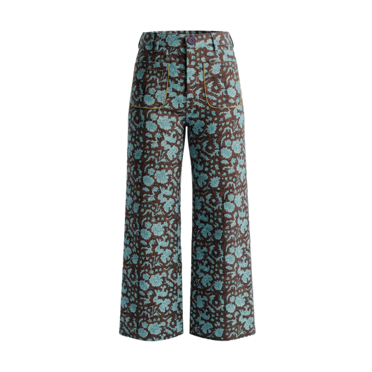 Painter Pant in Full Nila Print, Poseidon