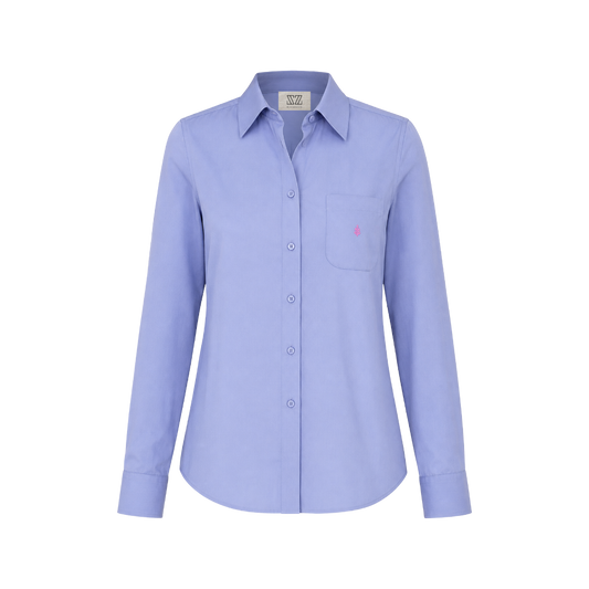 New York Shirt in Lavender With Signature Embroidery