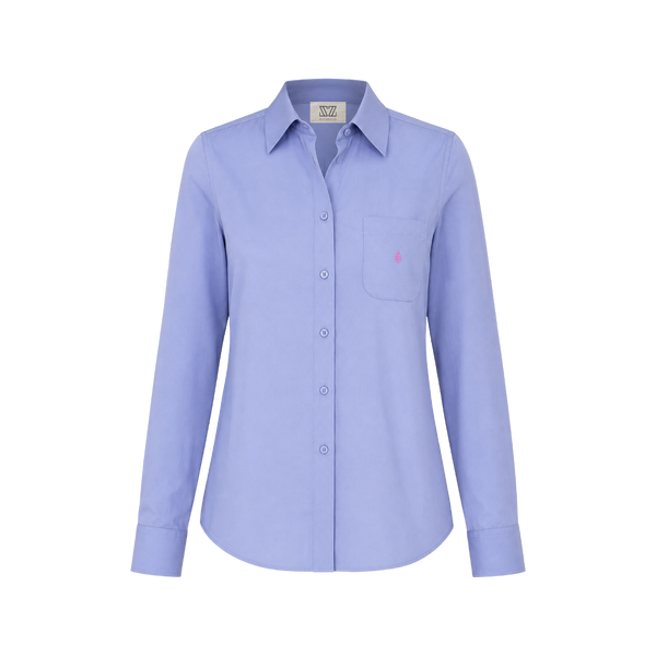 New York Shirt in Lavender With Signature Embroidery