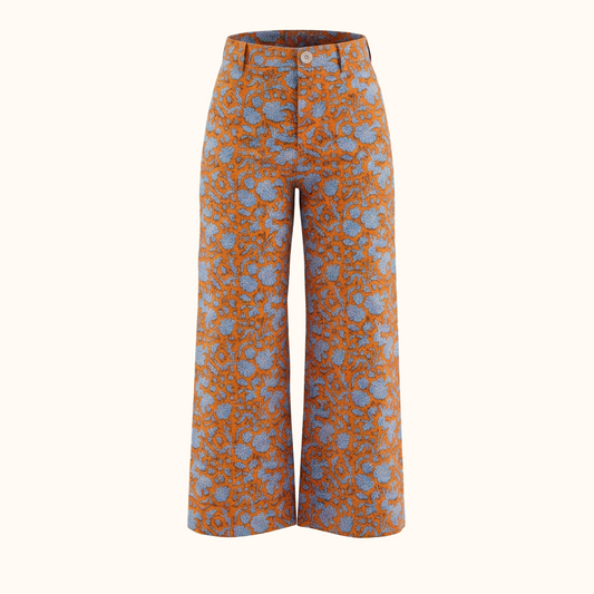 Summer Twill Disco Pants in Nila Print