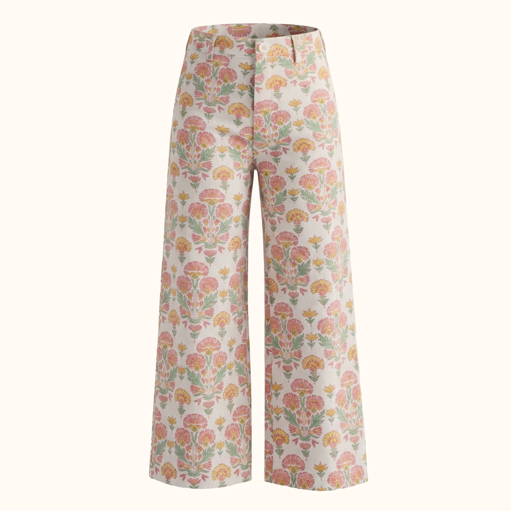 Disco Pants in Big Geranium Print