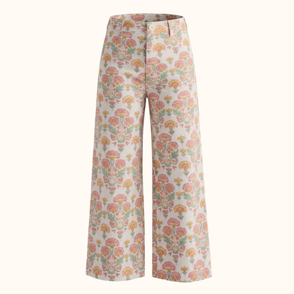 Disco Pants in Big Geranium Print