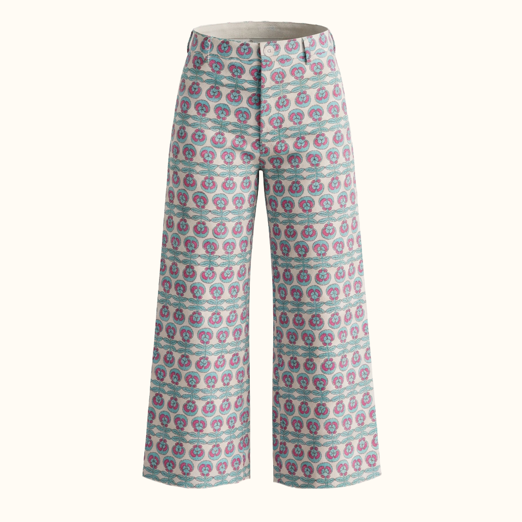 Disco Pants in Pansy Print
