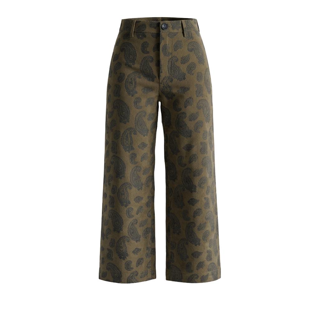 Corduroy Disco Pant in Paisley