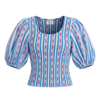 Amelia Top in RIbbon Print