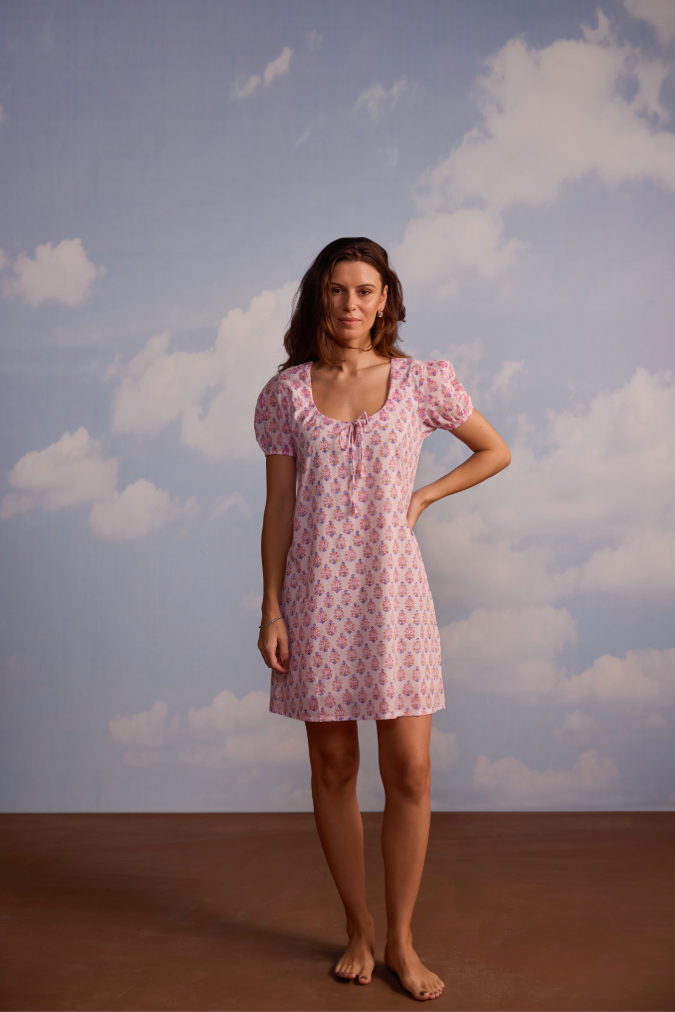 Mansi Dress in Berry Print