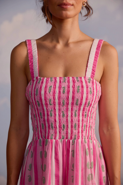 Victoria Dress in Ribbon Print