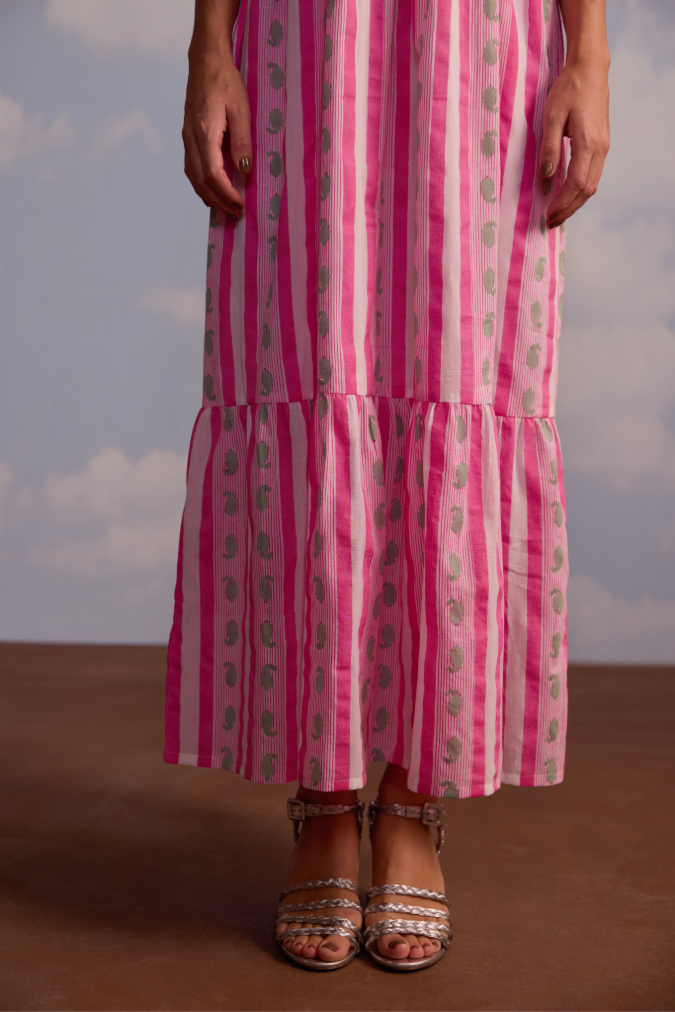 Victoria Dress in Ribbon Print