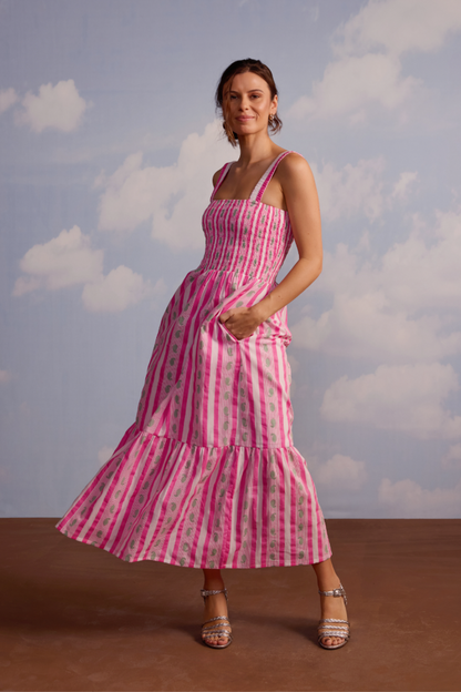 Victoria Dress in Ribbon Print