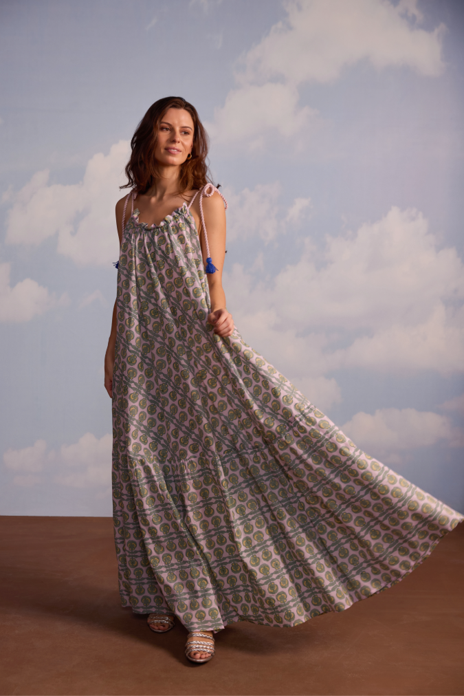 Alexandra Dress in Pansy Print
