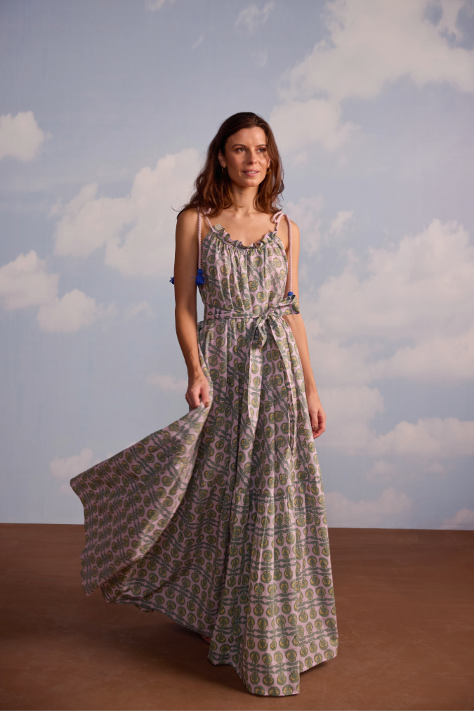 Alexandra Dress in Pansy Print